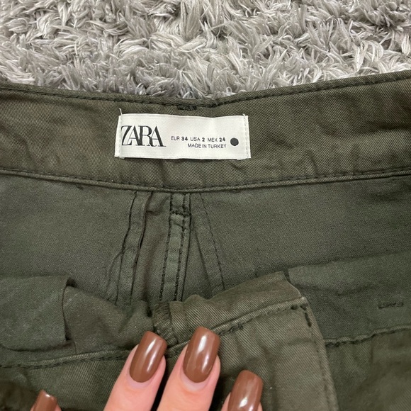 Zara Green Cargo Pants - Picture 3 of 4